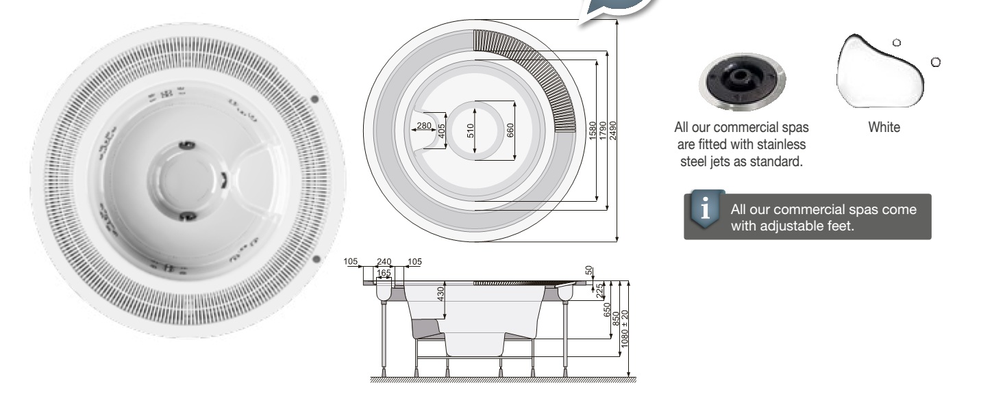 Bể sục MANOA 250 SPA Procopi Pháp